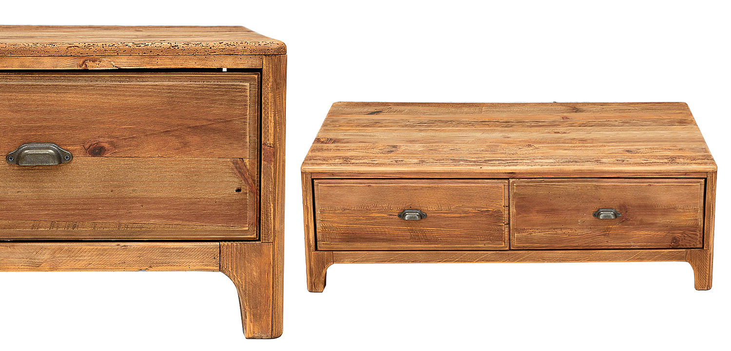 Кофейный стол из массива сосны с 4-мя ящиками Tegan Coffee Table Кофейный стол из массива сосны с 4-мя ящиками Tegan Coffee Table - Loft-Concept в Екатеринбурге