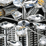 Люстра круглая на цепи цвета хром с прозрачными рельефными хрустальными пластинами Textured Glass Chandelier варинант исполнения - 9 | Loft Concept в Екатеринбурге