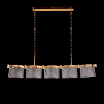 Люстра линейная с текстурными овальными абажурами Splendor Palace Style варинант исполнения - 2 | Loft Concept в Екатеринбурге