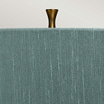 Настольная лампа с коническим дымчато-зелёным абажуром из искусственного шёлка Quintiesse варинант исполнения - 4 | Loft Concept в Екатеринбурге