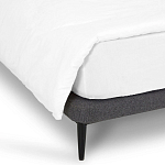 Кровать с большим мягким изголовьем Unity Dark Grey Bed варинант исполнения - 3 | Loft Concept в Екатеринбурге