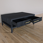 Кофейный стол Primo с двумя ящиками Черный дуб варинант исполнения - 8 | Loft Concept в Екатеринбурге