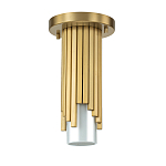 Потолочный светильник латунного цвета с цилиндрическим белым матовым плафоном Elstead Lighting варинант исполнения - 8 | Loft Concept в Екатеринбурге