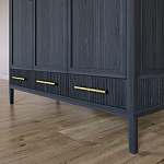 Большой Шкаф Primo Черный дуб с 3 дверьми и 3 выдвижными ящиками варинант исполнения - 6 | Loft Concept в Екатеринбурге