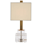 Настольная лампа прямоугольная на прозрачном основании Charm and Luxury варинант исполнения - 3 | Loft Concept в Екатеринбурге