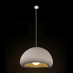 Подвесной светильник с куполообразным белым фактурным абажуром Sergey Makhno варинант исполнения - 3 | Loft Concept в Екатеринбурге