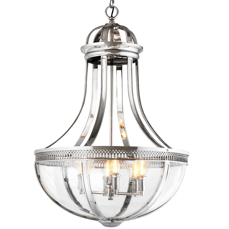 Люстра Lantern Capitol Hill L Nickel Никель Прозрачный (Transparent) в Екатеринбурге | Loft Concept 