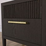 Прикроватная Тумбочка Primo с двумя ящиками Темный орех варинант исполнения - 3 | Loft Concept в Екатеринбурге