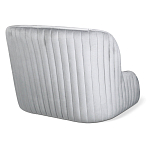 Барный стул со спинкой и подлокотниками на 4-х деревянных ножках Серый Велюр Ava Charm варинант исполнения - 3 | Loft Concept в Екатеринбурге