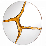 Зеркало кругле с декоративной золотой вставкой Golden Tree варинант исполнения - 1 | Loft Concept в Екатеринбурге