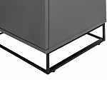 Шкаф-витрина цвета графит с полками и стеклянной дверью Strict Lines варинант исполнения - 5 | Loft Concept в Екатеринбурге