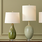 Настольная лампа зеленая грушевидной формы Rich Green Glaze варинант исполнения - 4 | Loft Concept в Екатеринбурге