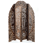 Ширма с  орнаментом ручная резьба Indian Antique Furniture варинант исполнения - 1 | Loft Concept в Екатеринбурге
