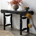 Черная резная консоль в Китайском стиле из массива Black Dragon Console варинант исполнения - 2 | Loft Concept в Екатеринбурге