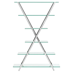 Стеллаж со стеклянными полками на стальном каркасе X-ray варинант исполнения - 2 | Loft Concept в Екатеринбурге