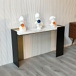 Консоль прямоугольная с основанием чёрного и золотого цвета Wrap варинант исполнения - 2 | Loft Concept в Екатеринбурге