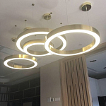 Люстра Light Ring Horizontal Латунь варинант исполнения - 2 | Loft Concept в Екатеринбурге