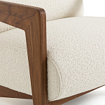 Кресло Avalon White Boucle из массива ореха варинант исполнения - 5 | Loft Concept в Екатеринбурге