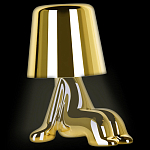 Настольная лампа фигурная цвета золото с гладким абажуром Высота 16 см Sophia варинант исполнения - 3 | Loft Concept в Екатеринбурге