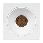 Встраиваемый спот светодиодный квадаратный белого цвета с круглым углублением Ombra Lux  варинант исполнения - 2 | Loft Concept в Екатеринбурге