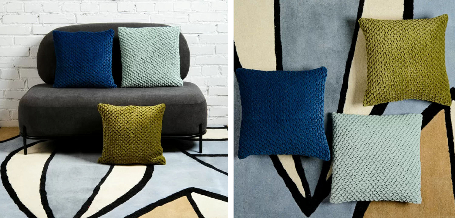 Подушка Purnama Quilting blue Подушка Purnama Quilting blue - Loft-Concept в Екатеринбурге