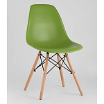 Пластиковый стул на ножках из массива бука Eames Green варинант исполнения - 1 | Loft Concept в Екатеринбурге
