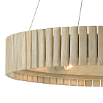 Люстра круглая из толстых деревянных реек Natural Style варинант исполнения - 1 | Loft Concept в Екатеринбурге