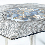 Кофейный стол со столешницей из агата Agate Design Blue  варинант исполнения - 2 | Loft Concept в Екатеринбурге