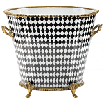 Фарфоровое кашпо Black and white square варинант исполнения - 1 | Loft Concept в Екатеринбурге