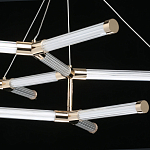 Люстра с геометрической конструкцией из вытянутых цилиндрических плафонов Hex Scaffold  варинант исполнения - 8 | Loft Concept в Екатеринбурге