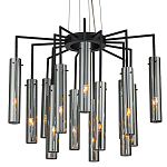 Люстра со стеклянными цилиндрическими плафонами Luminous Cylinders Smoky варинант исполнения - 1 | Loft Concept в Екатеринбурге