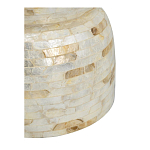 Приставной столик с мозаичным рисунком из раковин устриц Bone Inlay варинант исполнения - 3 | Loft Concept в Екатеринбурге