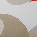 Подушка декоративная хлопковая бежевого цвета с абстрактным принтом Elysian Flow Sand варинант исполнения - 3 | Loft Concept в Екатеринбурге