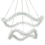 Двухъярусная кольцевая люстра с хрустальным декором Gilbertine Crystal Wavy Ring Chandelier варинант исполнения - 1 | Loft Concept в Екатеринбурге
