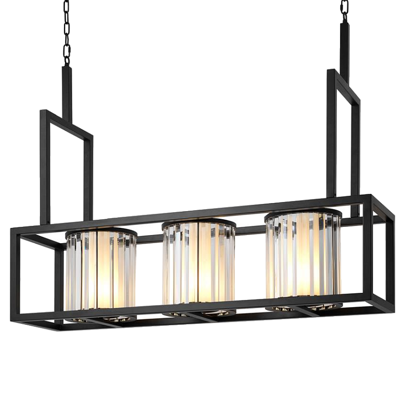 Люстра Chandelier Carducci Black Черный Прозрачный (Transparent) в Екатеринбурге | Loft Concept 