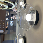 Бра с куполообразным плафоном и черным металлическим основанием Flos Wireline Lighting варинант исполнения - 2 | Loft Concept в Екатеринбурге