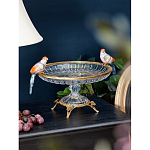 Чаша из прозрачного стекла с фигурками разноцветных попугаев на ободке 38 Eden Garden варинант исполнения - 2 | Loft Concept в Екатеринбурге