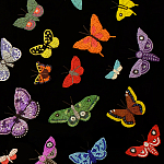 Картина ручная вышивка бисером Бабочки Butterflies and Light Bulb варинант исполнения - 4 | Loft Concept в Екатеринбурге