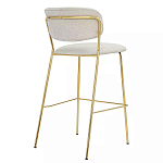 Стул барный широкой полукруглой спинкой на золотистых ножках Chair Smooth Shapes варинант исполнения - 3 | Loft Concept в Екатеринбурге