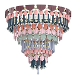 Люстра круглая с декором из разноцветных элементов в виде листьев Changing Seasons варинант исполнения - 1 | Loft Concept в Екатеринбурге