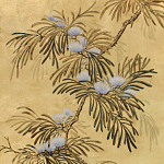 Обои ручная роспись Silk Tree Original colourway on Gold Bullion gilded paper варинант исполнения - 2 | Loft Concept в Екатеринбурге
