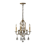 Люстра с 4-мя лампами и стеклянными подвесками в классическом стиле Feiss варинант исполнения - 2 | Loft Concept в Екатеринбурге
