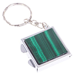 Зеркало брелок складное двухстороннее из натурального камня Малахит Stone Mirrors варинант исполнения - 4 | Loft Concept в Екатеринбурге