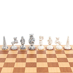 Шахматы Северные народы в ларце из натурального бука Decorative Thematic Chess  варинант исполнения - 4 | Loft Concept в Екатеринбурге