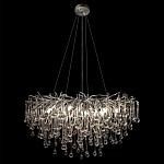 Люстра подвесная с прозрачными стеклянными подвесками в форме капель Диаметр 80 см Droplet Chandelier варинант исполнения - 3 | Loft Concept в Екатеринбурге