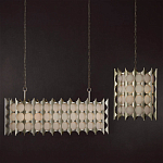 Подвесной светильник в форме цилиндра с фактурным серебряным каркасом и тканевым абажуром Silver Honeycomb варинант исполнения - 3 | Loft Concept в Екатеринбурге