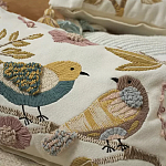 Чехол на подушку с кисточками и вышивкой птиц Ethnic mix Birds Rect варинант исполнения - 7 | Loft Concept в Екатеринбурге