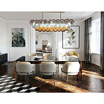 Люстра овальная с каскадом из разноцветных круглых подвесов Key Lustar варинант исполнения - 2 | Loft Concept в Екатеринбурге