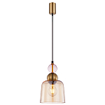 Подвесной светильник со стеклянным плафоном янтарного цвета Prestige варинант исполнения - 2 | Loft Concept в Екатеринбурге