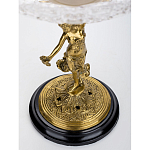 Чаша стеклянная прозрачная на бронзовой подставке с фигуркой девушки Eden Garden варинант исполнения - 4 | Loft Concept в Екатеринбурге